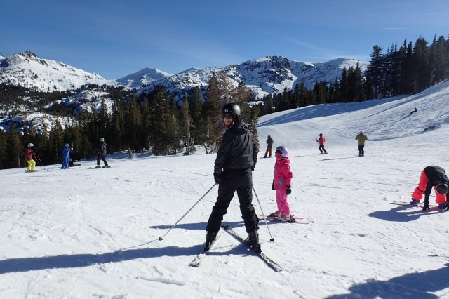 Look! Its Brian, on skiis!